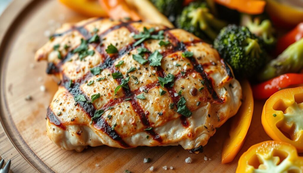 Grilled chicken breast for bodybuilding