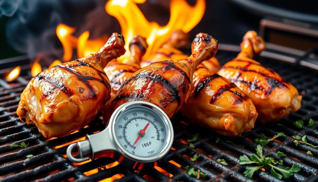 grilled chicken leg temperature