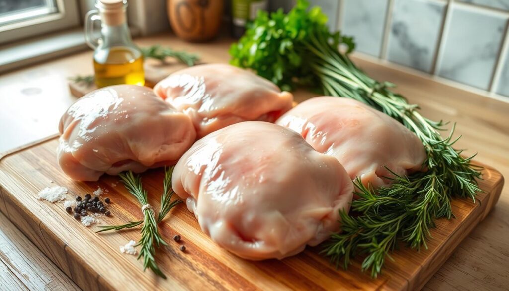 Fresh Chicken Thighs Preparation