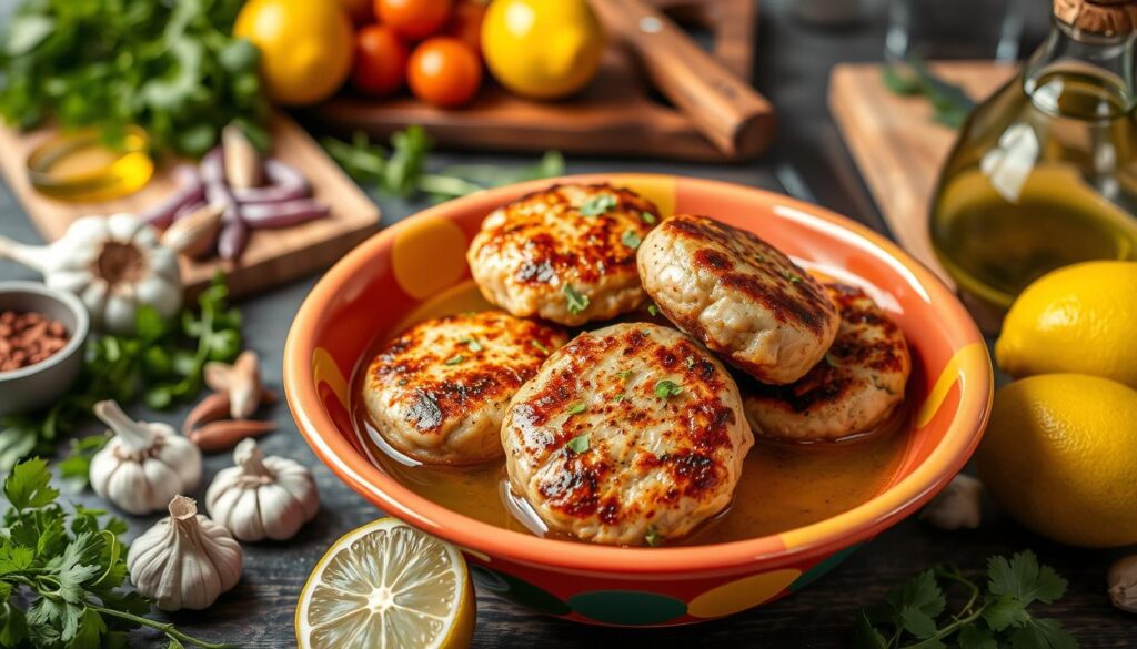 Marinated Chicken Patty Preparation