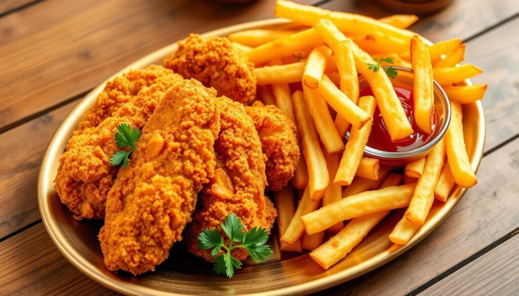 chicken tenders and fries