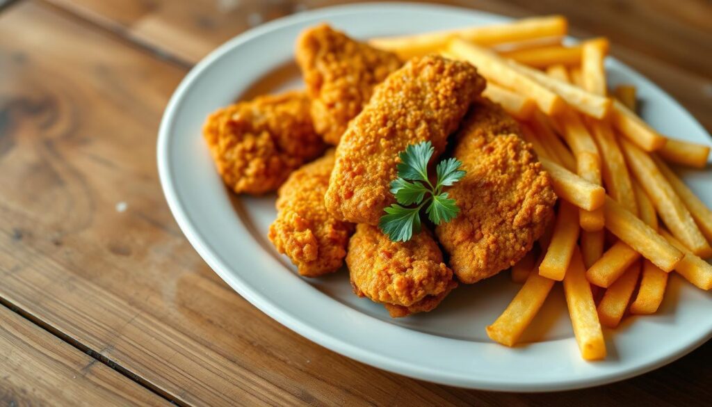 chicken tenders and fries