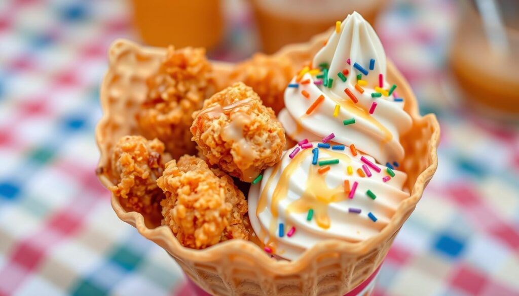 fried chicken ice cream