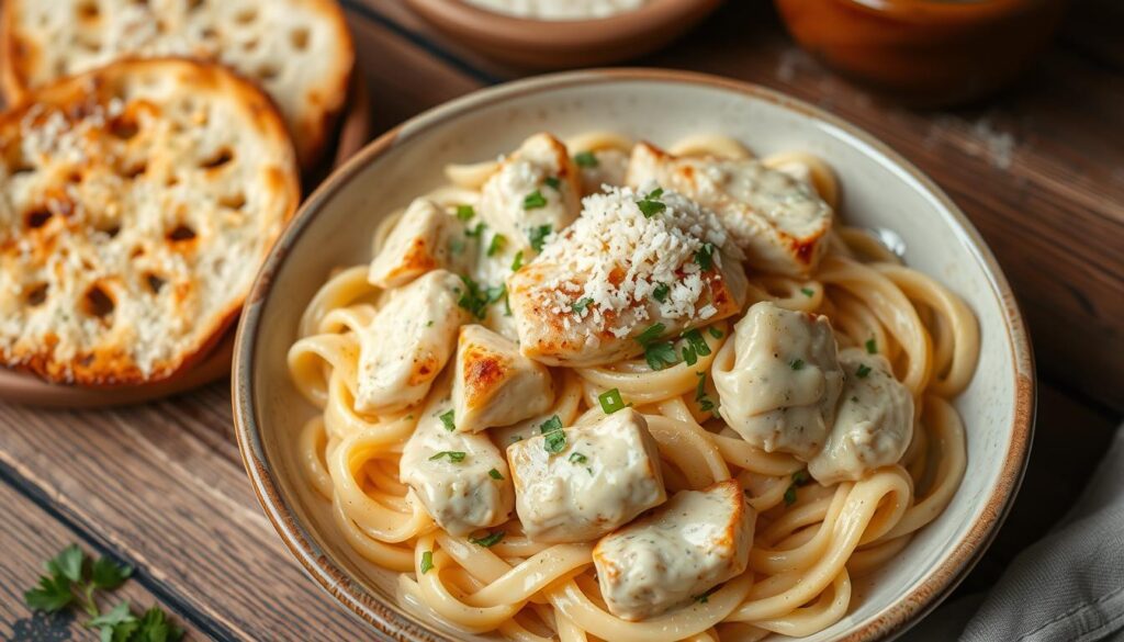 garlic parmesan chicken pasta