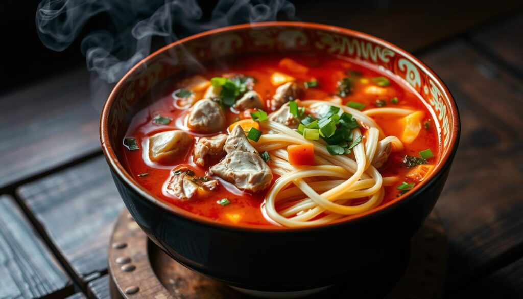 spicy chicken noodle soup