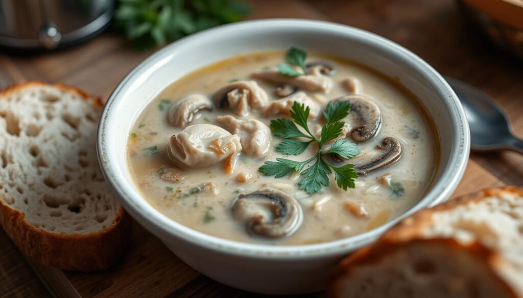 Delicious Chicken and Cream of Mushroom Soup