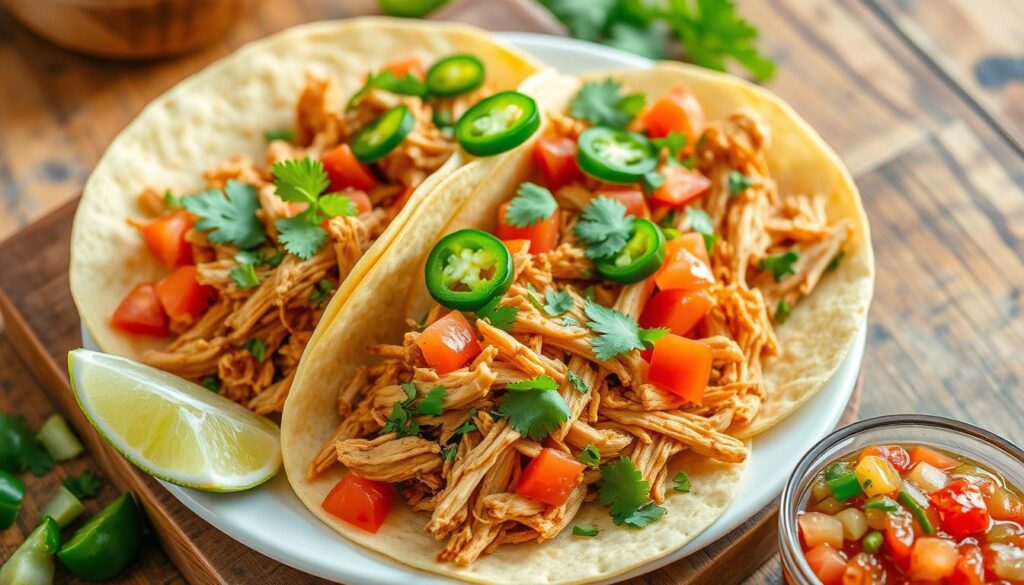 Delicious Shredded Chicken Tacos