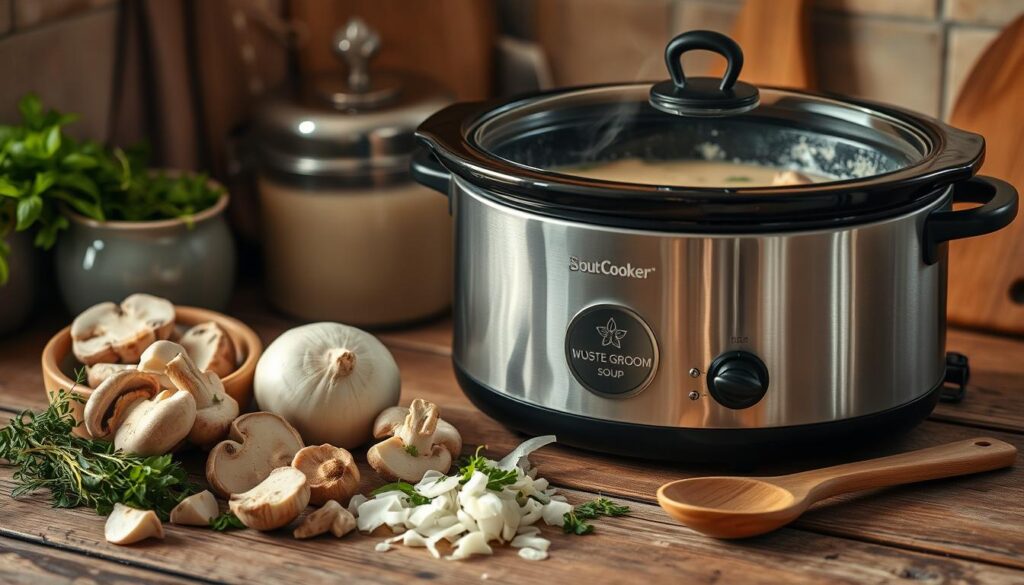 Slow Cooker Chicken Mushroom Soup